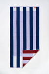 The Stretch Towel™ - Offset Stripe - Studio Navy, Lilac, Workshop White