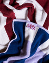The Stretch Towel™ - Offset Stripe - Studio Navy, Lilac, Workshop White