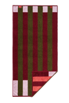 The Stretch Towel™ - Offset Stripe - Petal Pink, Cabernet Burgundy, Moss Green