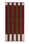 The Stretch Towel™ - Offset Stripe - Petal Pink, Cabernet Burgundy, Moss Green