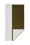 The Stretch Towel™ - Two-Tone B Side - Ceramic Clay, Moss Green