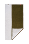 The Stretch Towel™ - Two-Tone B Side - Ceramic Clay, Moss Green