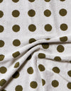 The Stretch Towel™ - Polka Dot - Moss Green, Ceramic Clay
