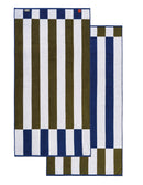 Offset Stripe - Studio Navy, Moss Green, Workshop White