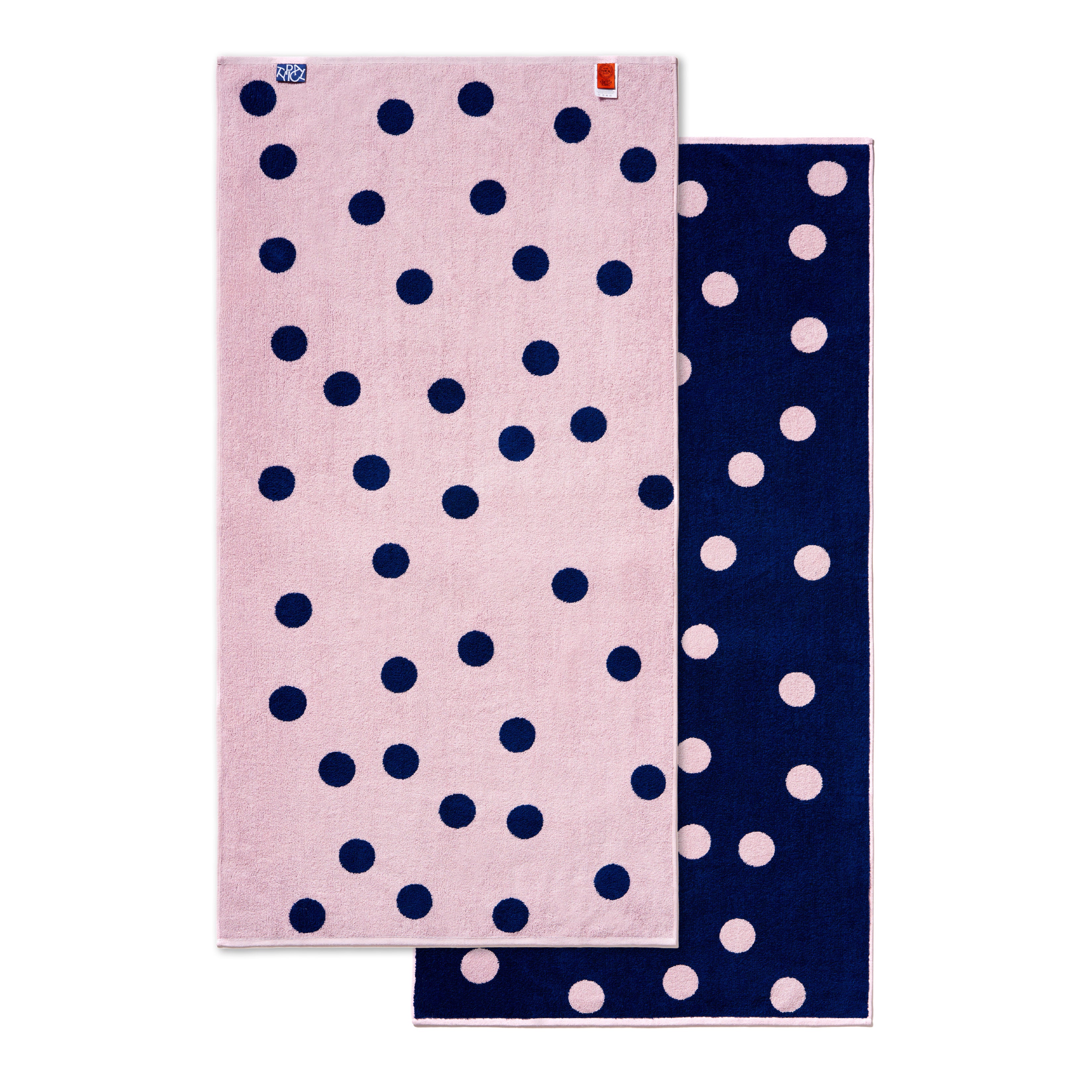 Scattered Polka Dot - Petal Pink, Studio Navy