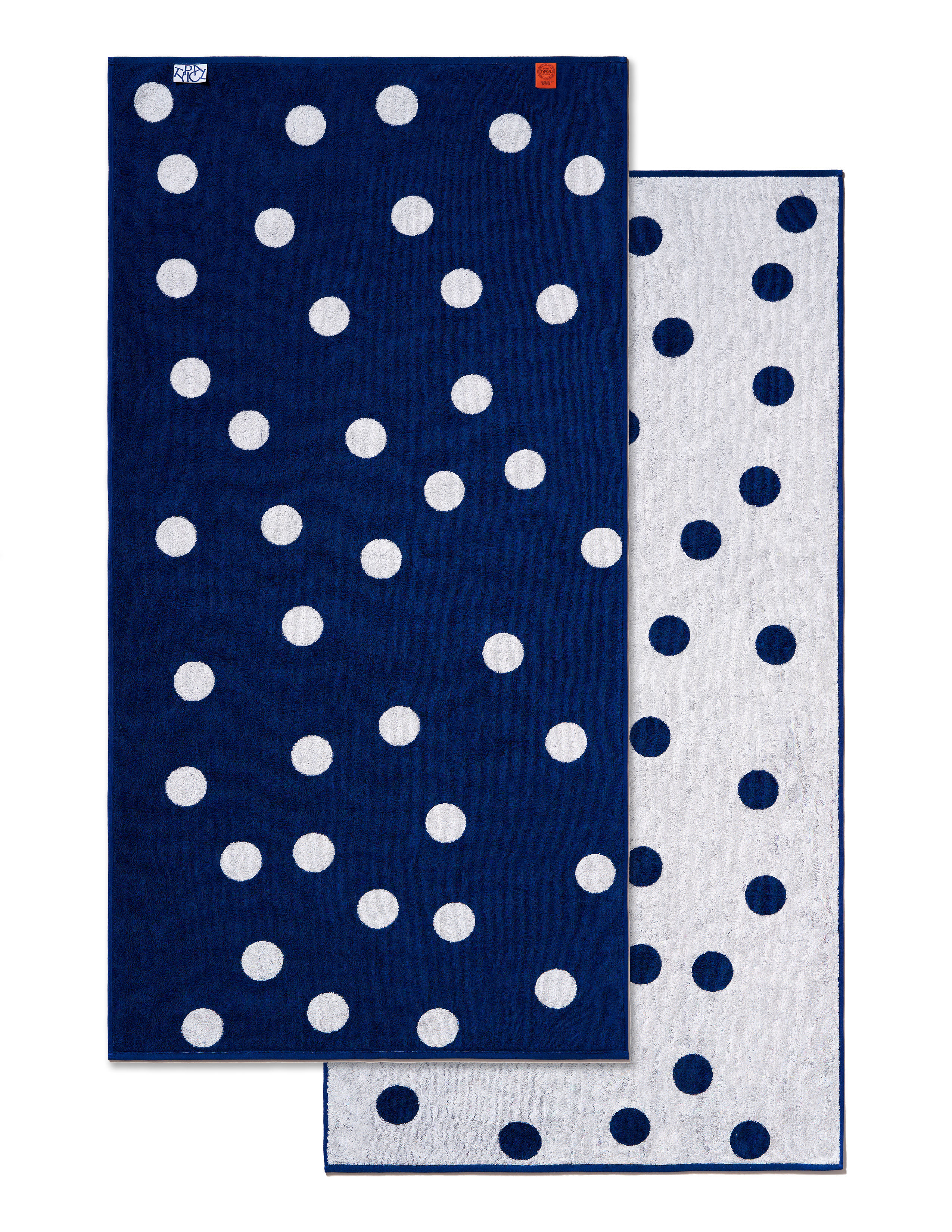 Scattered Polka Dot - Workshop White, Studio Navy