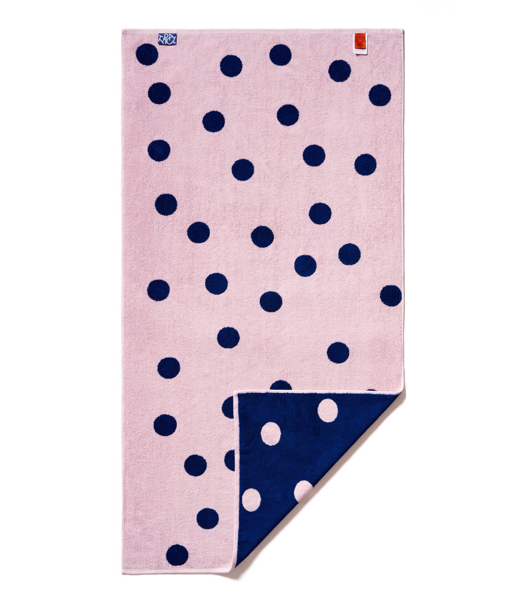 Scattered Polka Dot - Petal Pink, Studio Navy