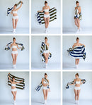 Offset Stripe - Studio Navy, Moss Green, Workshop White