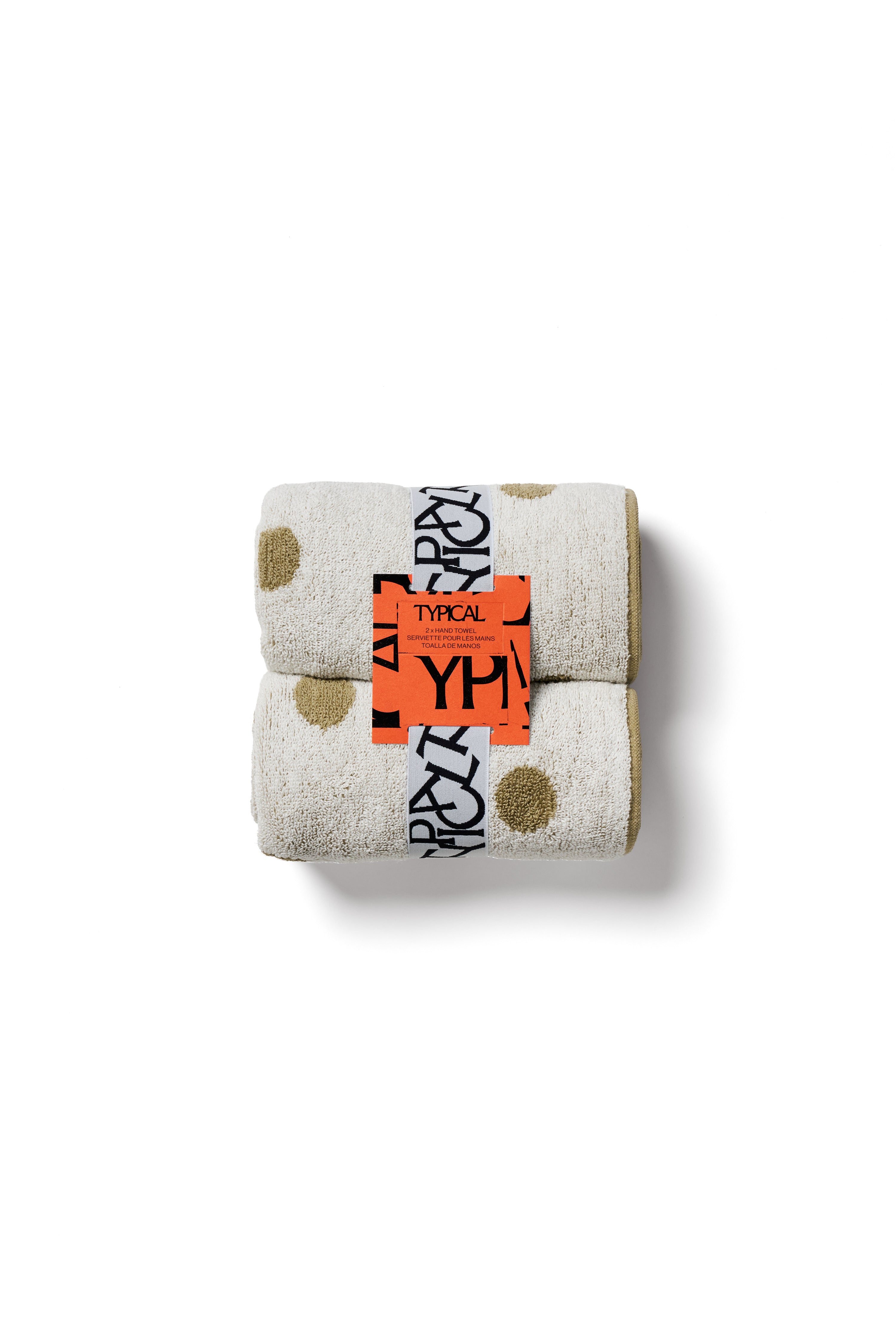 Scattered Polka Dot - Everyday Khaki, Workshop White